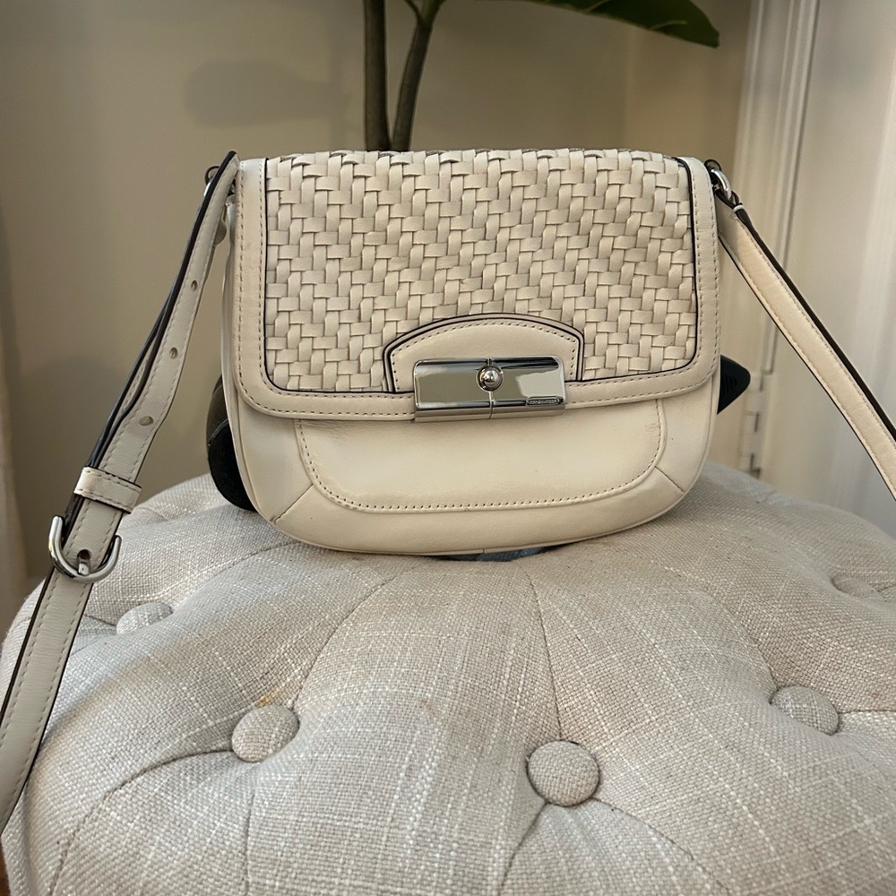 Coach Crossbody White Leather Small Crossbody